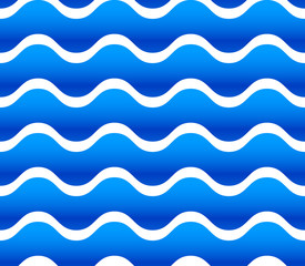 Aufkleber - Seamless vector pattern / background with waving, wavy shapes.