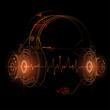 © d1sk - Headphone futuristic illustration