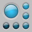 © th3fisa - vector blue glass buttons