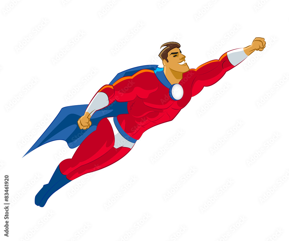 Superhero flying Stock Vector | Adobe Stock