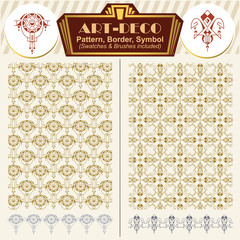 Wall Mural - vector elements art-deco style. pattern, brush, symbol