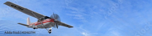 Fotomural most popular single propeller light aircraft in fly