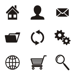 Wall Mural - Vector website menu icons