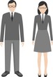 © yustus - People characters avatars stand set in flat style isolated on