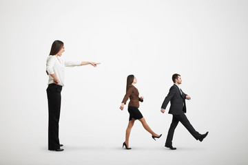 Poster - woman commanding her subordinates