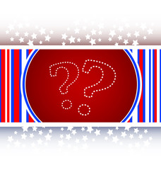 Poster - Stylish web button with question mark