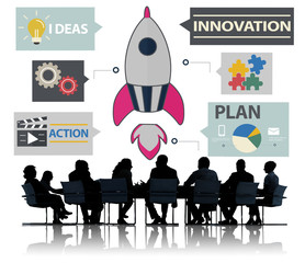 Wall Mural - New Business Innovation Strategy Technology Ideas Concept