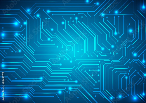 Fotografía abstract vector background with high tech circuit board