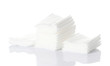 cotton pads stack on white