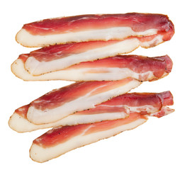 Wall Mural - bacon - jamon on a white background