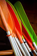 Colorful oars