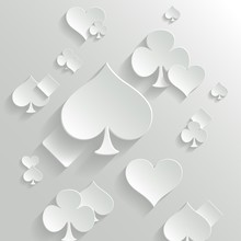Abstract Background With Playing Cards Elements