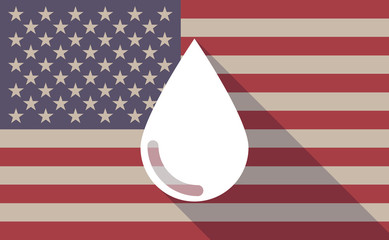 USA flag icon with a blood drop