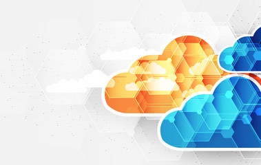 Integration technology with nature, sky. Best ideas for Business