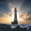 © RooM The Agency - Beachy Head Lighthouse backlit by the rising sun, East Sussex, England, UK