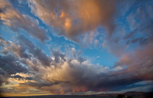 USA, Colorado, Mesa County, Grand Junction, Clouds Over Colorado National Monument