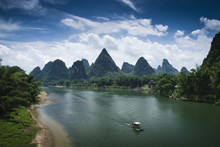 China, Yangshuo, Landscape With Li River