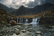 UK, Scotland, Isle Of Skye, Cullins, Coire Ne Creiche, Fairy Pools