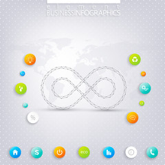 Poster - Modern infographic design with place for your text , workflow