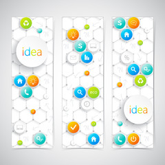 Poster - Modern infographics banner with icons. Vector illustration
