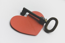 Red Heart With A Key