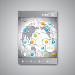 Poster - Modern abstract template layout  brochure, magazine, flyer