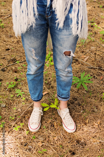 bohemian ripped jeans