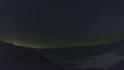 Wall Mural - Death Valley Badwater Basin Night Sky Timelapse