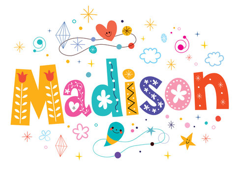 Madison decorative type lettering text design