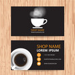 Business card vector background, Coffee shop