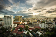 Top View Of Chiangmai City Scape The Dawn, Thailand