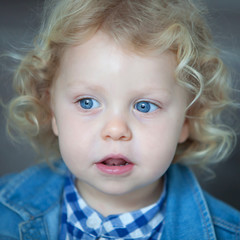 Poster - Nice blond baby with blue eyes