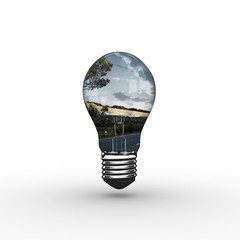 Poster - Composite image of empty light bulb