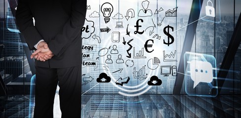 Poster - Composite image of businessman standing