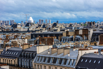 Sticker - Panorama of Paris. View from Printemps store. France.