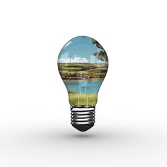 Poster - Composite image of empty light bulb