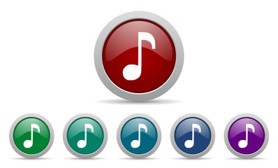 Poster - music vector web icon set