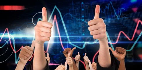 Poster - Composite image of hands showing thumbs up