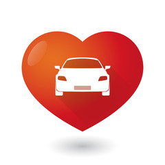 Poster - Heart icon with a car