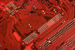 Red Circuit Board Cable, Computer, MotherBoard
