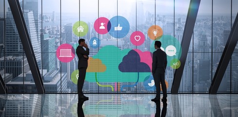 Poster - Composite image of businessman standing