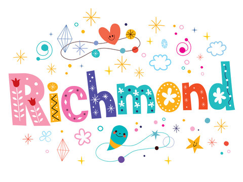 Richmond decorative type lettering text design
