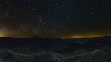Wall Mural - Dantes View, Death Valley Night Sky Milky Way Timelapse