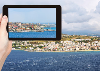 Poster - photo of town Reggio di Calabria from sea