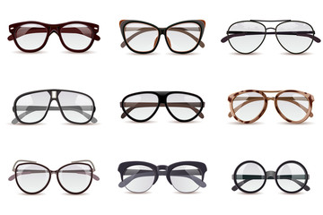 Sticker - Realistic Eyeglasses Set