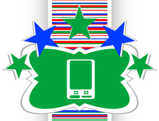Poster - web icon button with smart phone