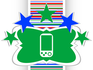 Poster - web icon button with smart phone