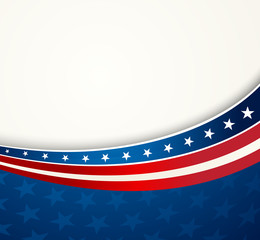 Wall Mural - American Flag, Vector patriotic background