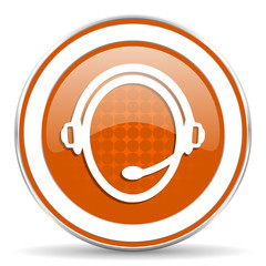 Poster - customer service orange icon