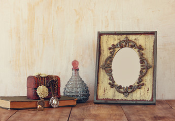 Wall Mural - image of victorian vintage antique classical frame, jewelry